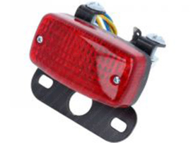 Rear light Black / Red Small Universal