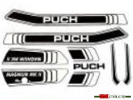 Sticker set black / white Puch Magnum MKll