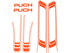 Lijnen sticker set PVC transfers oranje (Puch Maxi S)