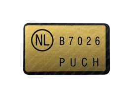 Goedkeurings sticker Puch Nederlands B-7026