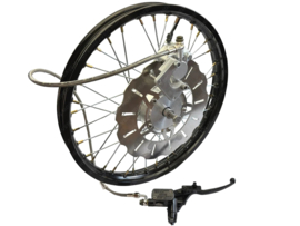Spaakvelg Schijfrem set Compleet 17 Inch 1.40 Breed Geanodiseerd - Gepolijst Rigida! (EBR Voorvork Hydraulisch) VDMRacing! Puch Maxi
