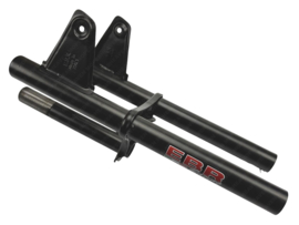 Kroontstuk EBR Voorvork Zwart met Stuurslot Bevestiging als Origineel Puch Maxi