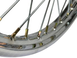 Spaakvelg set 17 Inch 1.40 Breed Chroom - Gepolijst Puch Maxi