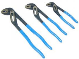 Groove plier Tool set Blue 3-Pieces