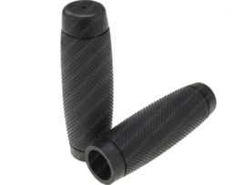 Handle grip set 22mm - 24mm 125mm Black Ribbed Universal