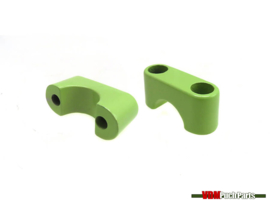 Handle bar clamp set green (30mm)