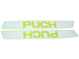 Tank transfer sticker set wit/geel Puch Maxi