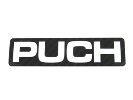 Universele sticker Puch (Wit/Zwart)