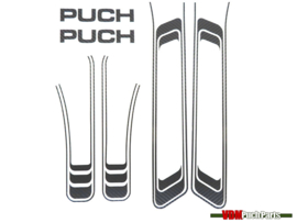 Lines sticker set PVC transfers anthracite carbon (Puch Maxi S)