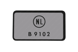 Prüfzeichen Aufkleber Tomos 4 Gang Niederlande B-9102