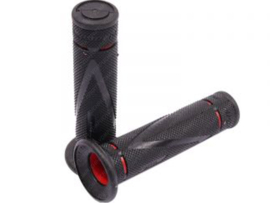 Handle grips set 22mm - 24mm 120mm Black / Red Pro Grip 838 - Gel Touch Universal