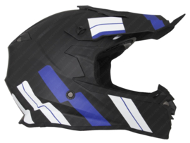 Helm Cross Retro MT Vito Tivoli Matt Schwarz - Blau - Weiß