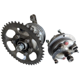 Wheel hub set front & rear star wheel Puch Maxi 2-Speed