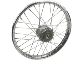 Spoke wheel 17 Inch 1.40 Chrome Rear wheel Puch Maxi