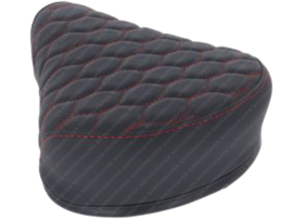 Saddle low model with Stitches! Black / Red Puch Maxi