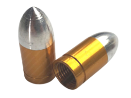 Valve cap set Bullet Gold 2-Pieces Universal