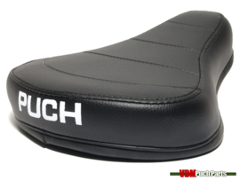 Saddle thin without spring black with logo Puch Maxi