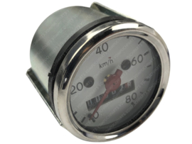 Speedometer white dial 80km/h 48mm