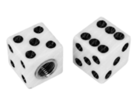 Valve caps set dice white