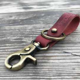 Keychain Cherry Red + Antique Gold