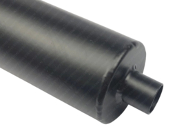 Silencer Exhaust Glass wool Damped Black Universal