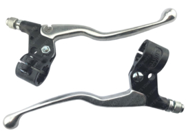 Brake lever set Long Black / Aluminium Metal! Lusito 22mm Universal