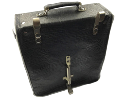 Bagagedrager tas zwart/wit 30x30x10cm