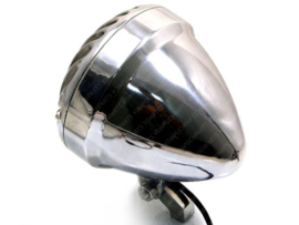 Headlight 160mm Polished Prison Caferacer Style! Big Bottom mounting Universal