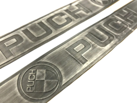 Tank Sticker Set Zilver Kleur RealMetal Puch Maxi