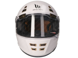 Helm Integral Retro MT Jarama SV Solid Glanz Weiß - Gold