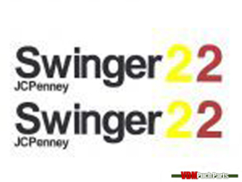 Sticker set tank black / red / yellow Puch Swinger 2 JCPenny