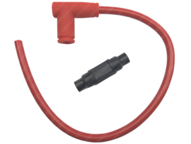 Zündkerzenstecker + Kabel + Verlauf Rot Dicke Modell 9mm x 40cm Universal