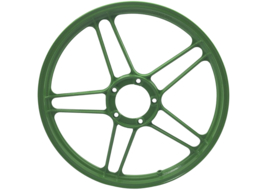 5 Star Alloy Cast Wheel 17 Inch Powdercoated Green with Flakes! 17 x 1.35 Puch Maxi