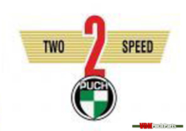 Sticker achterspatbord Two Speed Puch VS50