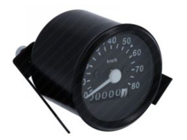 Tacho Schwarz 80Km/h 60mm Universal