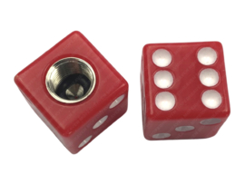 Valve caps set dice red