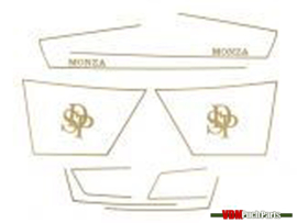Lines sticker set gold complete Puch Monza SDP