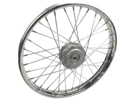 Spoke wheel 17 Inch 1.40 Chrome Front wheel Puch Maxi