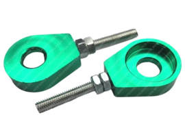 Chain tensioner set M6 CNC aluminium green