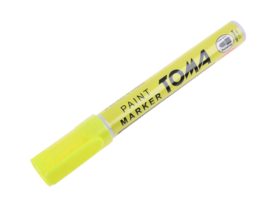 Stift voor banden / staal / hout / kunststof / glas / etc Fluor Geel