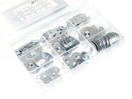 Assortiment set Carrosserieringen & Vlakke Sluitringen DIN 9021 180-Delig