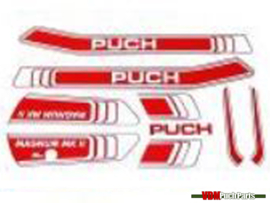 Sticker set red / white Puch Magnum MKll