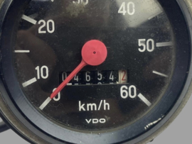 Speedometer black 60km/h Puch