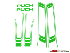 Lijnen sticker set PVC transfers groen (Puch Maxi S)