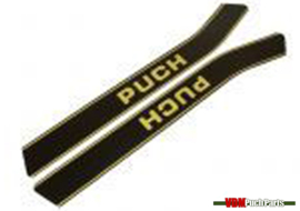 Aufkleber Satz Tank Schwarz / Gold Puch Monza