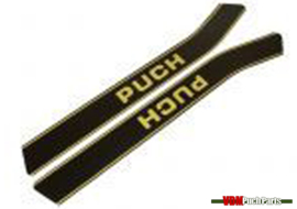 Sticker set tank zwart / goud Puch Monza