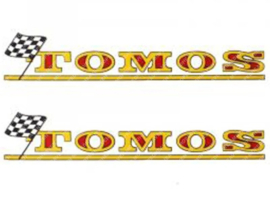Sticker set Tank Geel - Rood Finish vlag Tomos