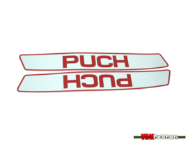 Tank transfer sticker set white/red Puch Maxi