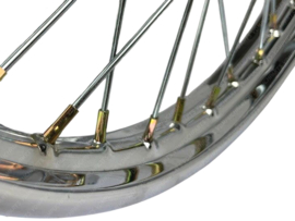 Spoke wheel set 17 Inch 1.40 Chrome Complete Puch Maxi