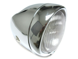 Egg-Headlight chrome large 130mm (Side mounting)